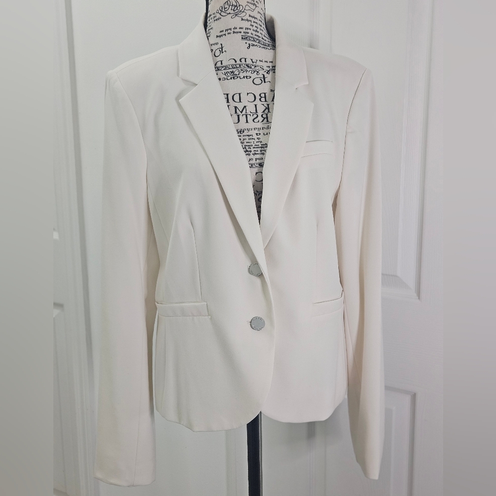 Calvin Klein Cream Women's Blazer - Picture 4 of 7